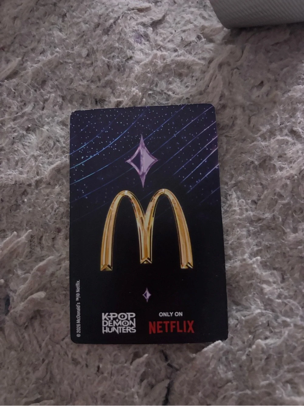 Kpop demon hunters McDonald's promo card with holographic effect #kpop #promo